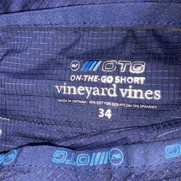 Vineyard Vines On The Go Performance Shorts size 34 Gray UPF Preppy Classic - Picture 7 of 8
